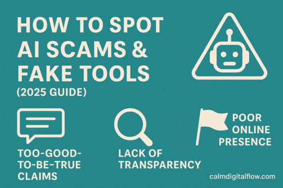 AI Scams & Fake Tools Guide Infographic