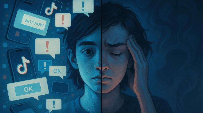 Digital Overload Portrait: ADHD in Modern era