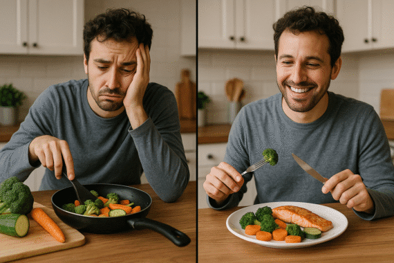 tired vegan vs. nourished flexitarian